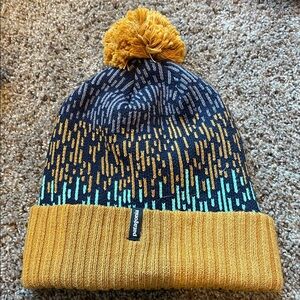 Patagonia Blue and gold unisex Beanie NEW